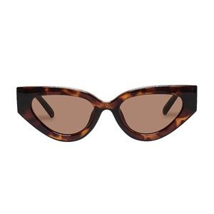 Le Specs Synthcat Cat Eye Sunglasses Tort Brown